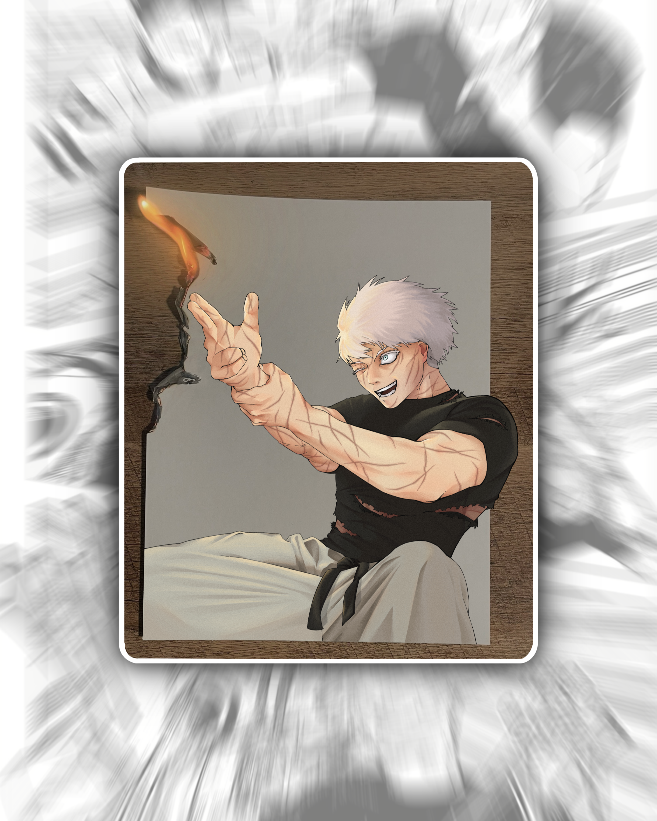 Gojo Reversal: Red - Detailed Anime Sticker (Matte Finish)