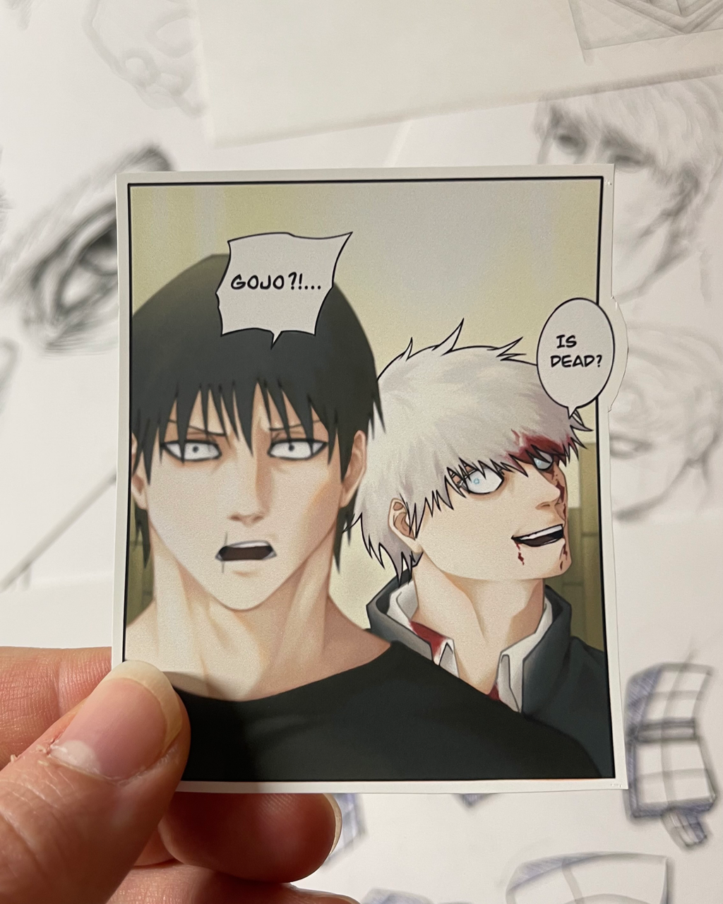 Gojo Vs Toji - Detailed Anime Sticker (Matte Finish)