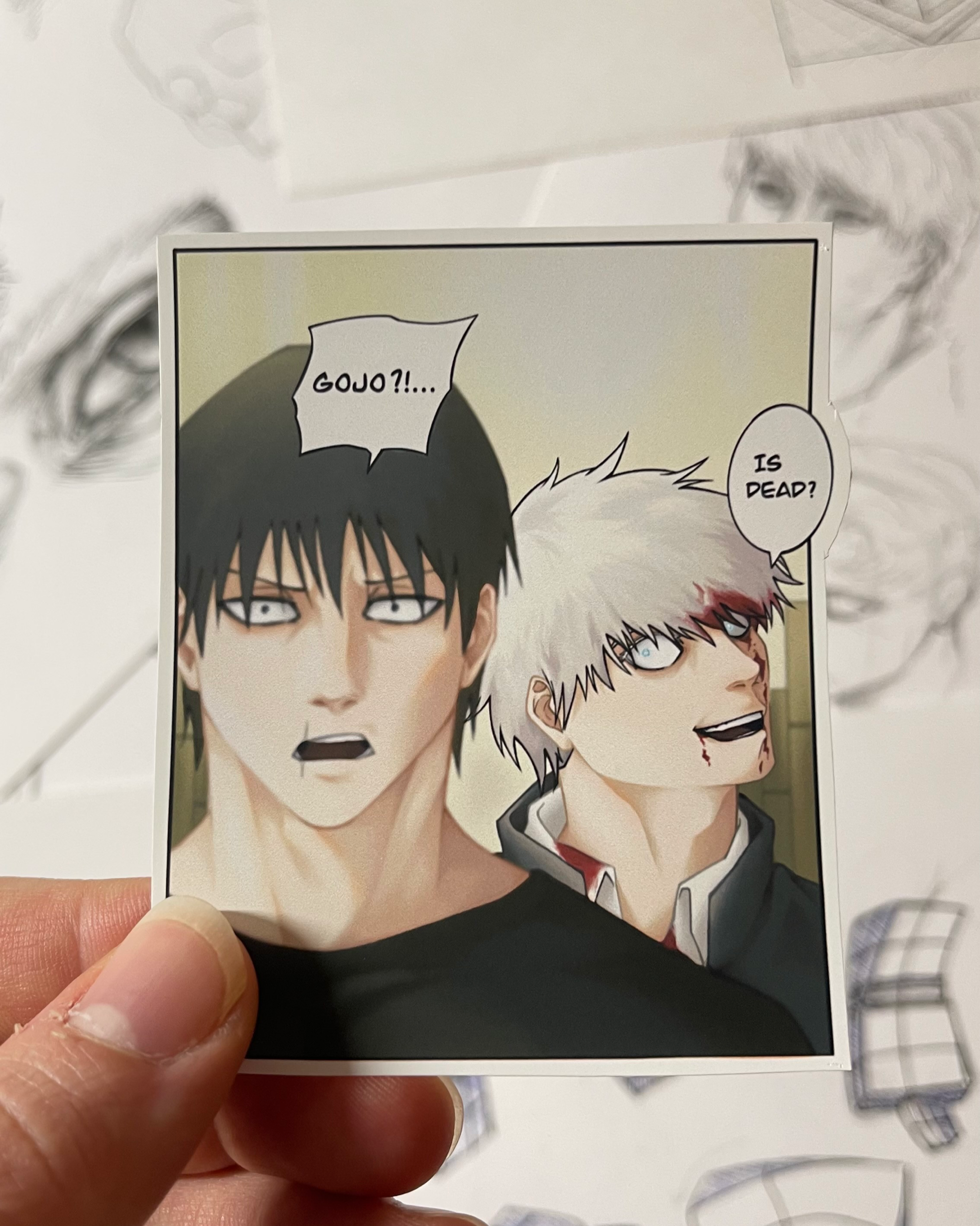 Gojo Vs Toji - Detailed Anime Sticker (Matte Finish)
