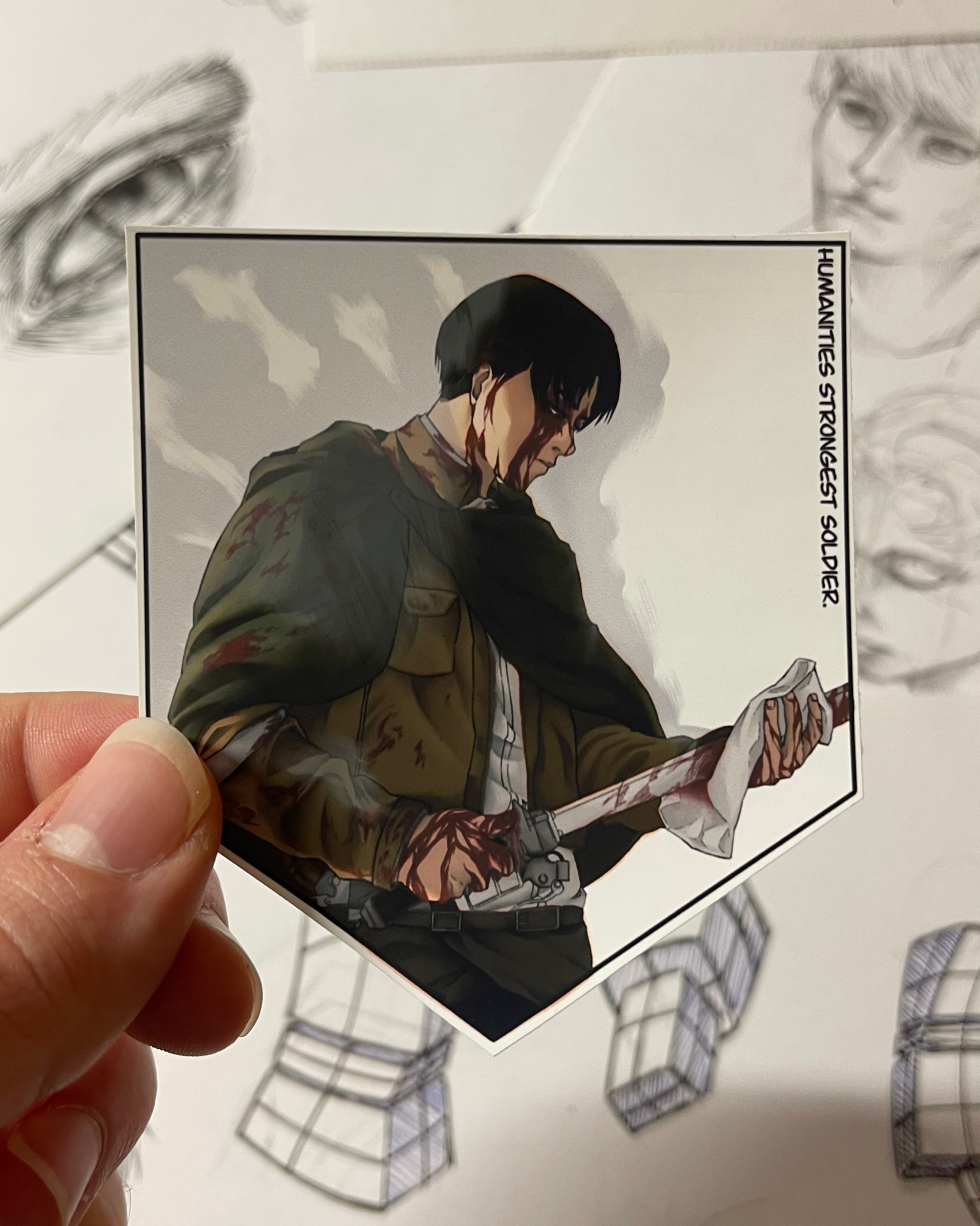 Humanity's Strongest Soldier - Detailed Anime Sticker (Matte Finish)