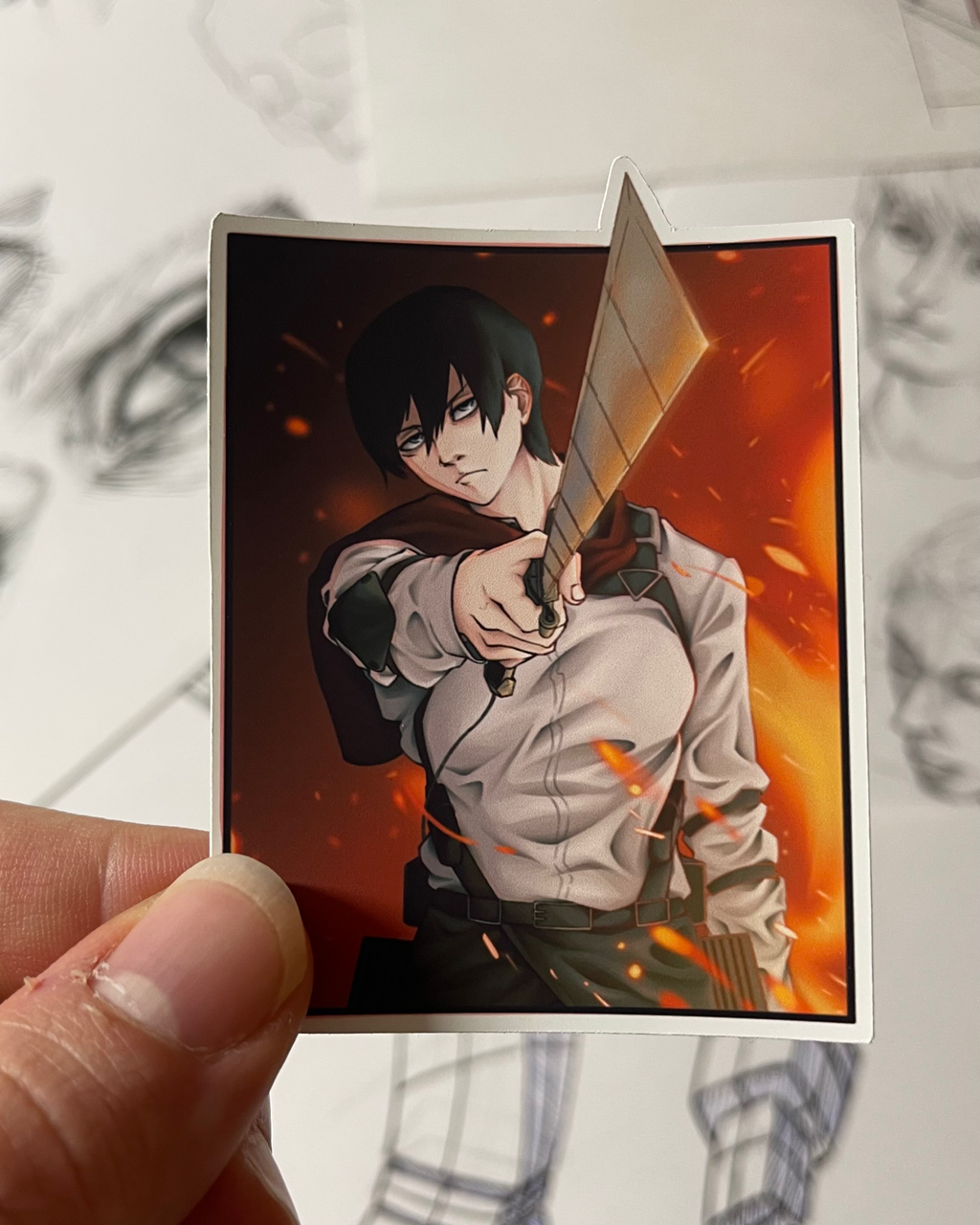 Mikasa Ackerman - Detailed Anime Sticker (Matte Finish)