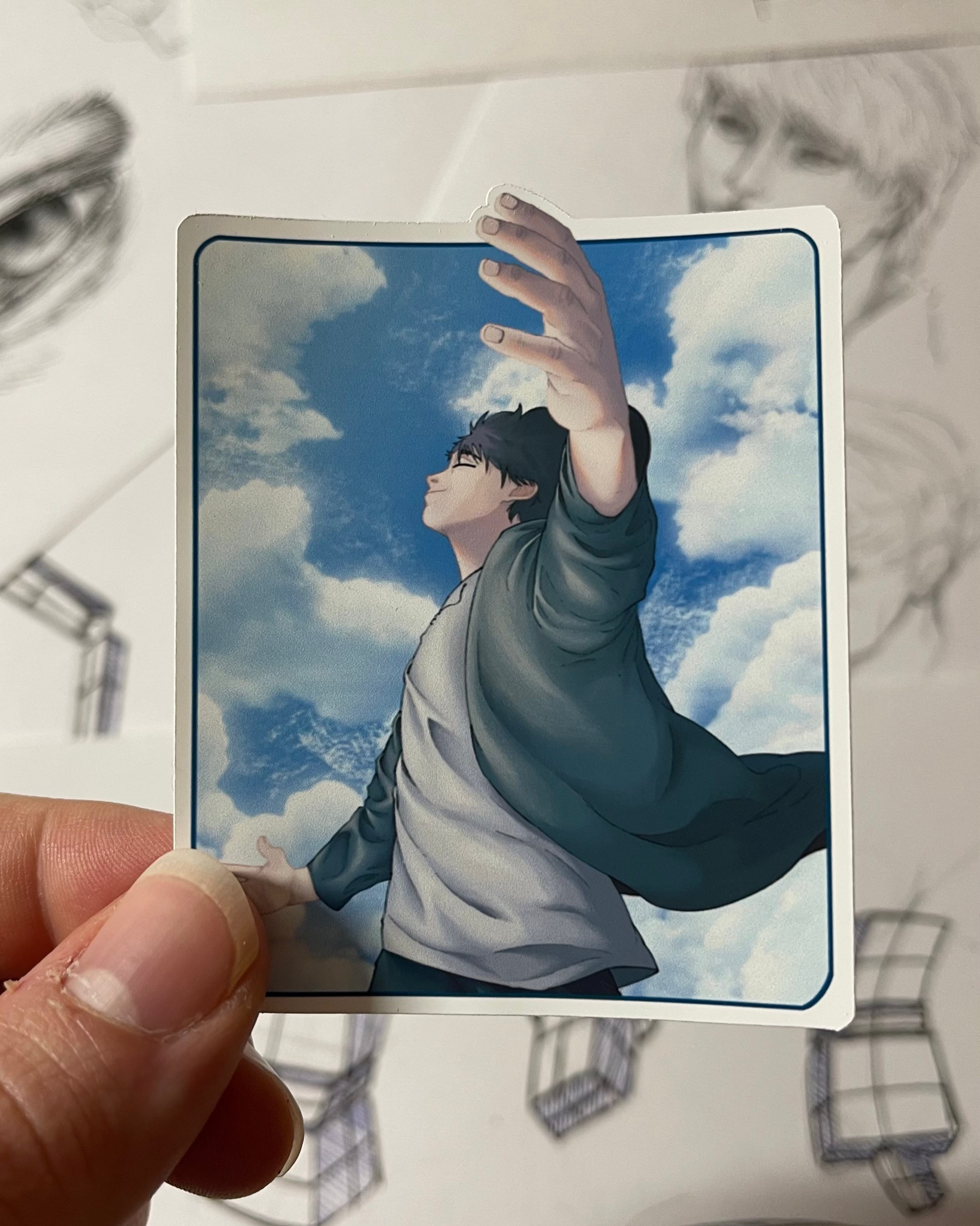 Eren Yeager x Freedom - Detailed Anime Sticker (Matte Finish)