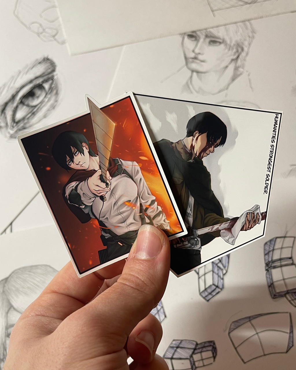 Attack on Titan Ackerman Stickers – Anime Sticker Pack (2 Stickers)