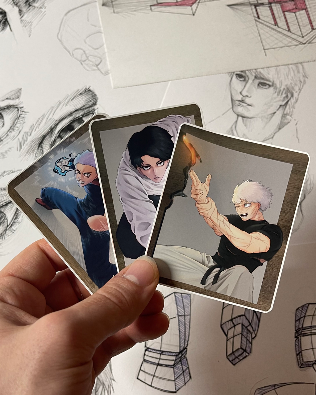 Jujutsu Kaisen Stickers – Gojo, Yuji & Yuta Anime Sticker Pack (3 Stickers)